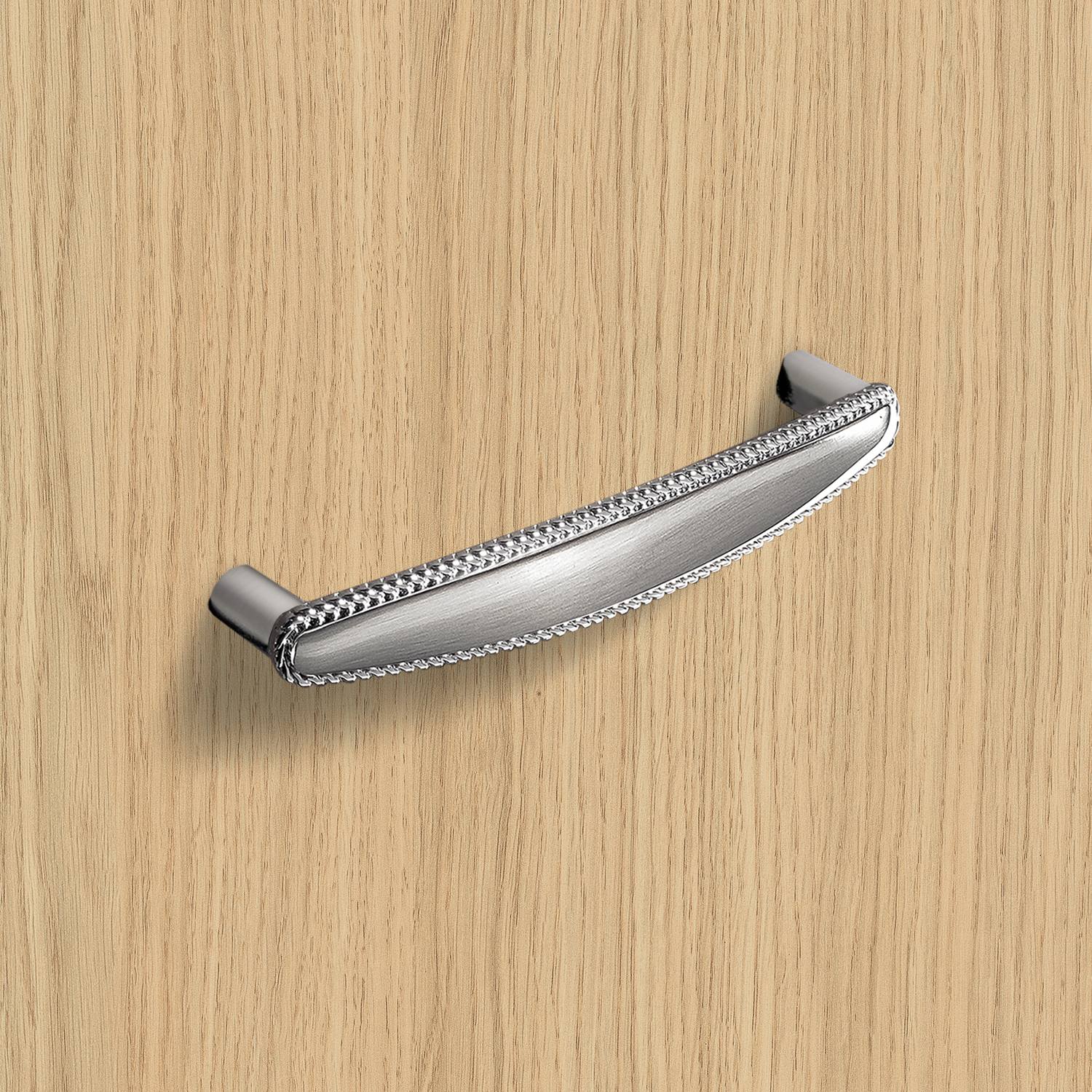 HETTICH Griff Savelli, •–• 128, L 140 mm, B 18 mm, H 29 mm, Edelstahl Optik gebürstet, 9113483