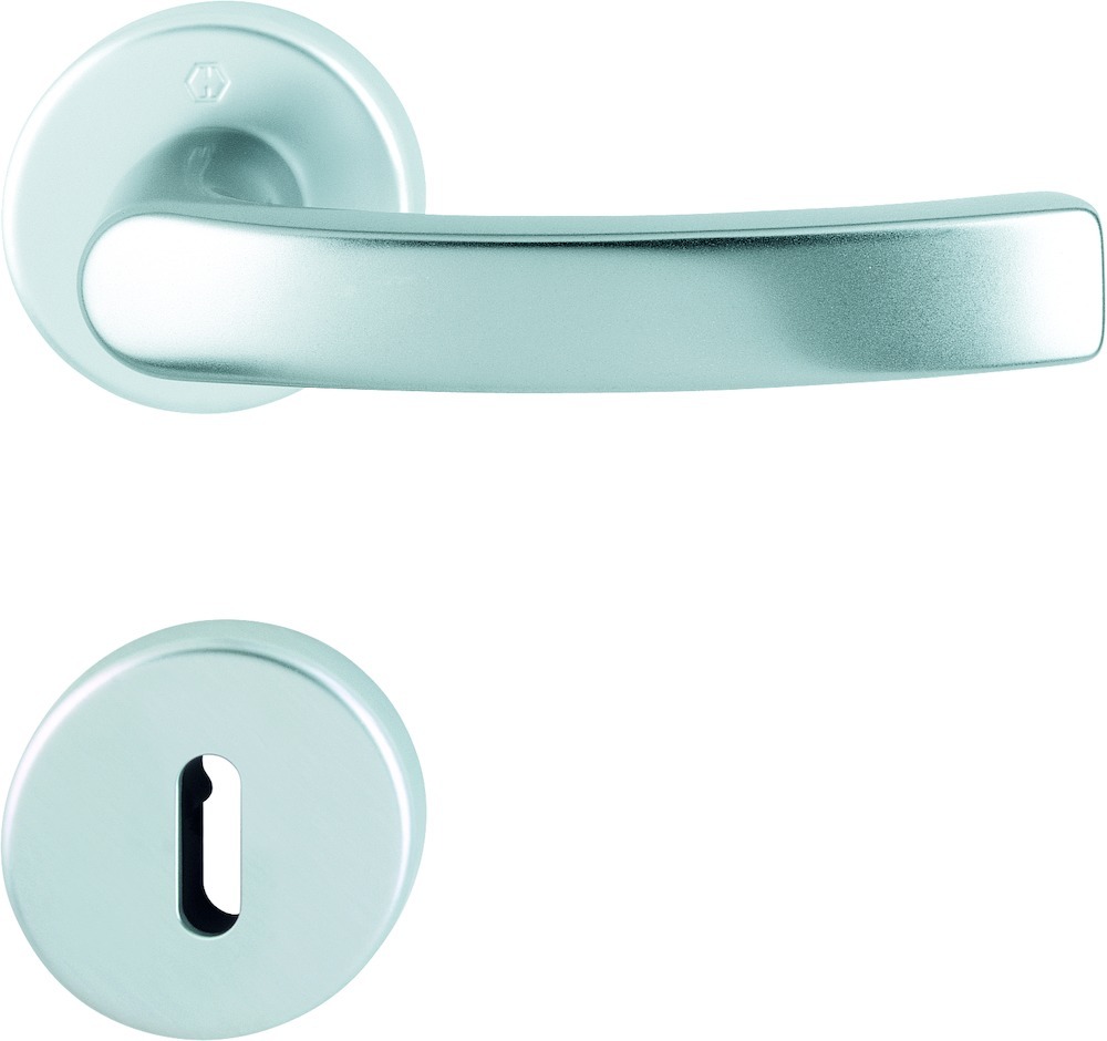 HOPPE® Drückergarnitur mit Rosetten Luxembourg 199/42KB/42KBS, Aluminium, 11908245 HOPPE® Drückergarnitur mit Rosetten Luxembourg 199/42KB/42KBS, Aluminium, 11908245