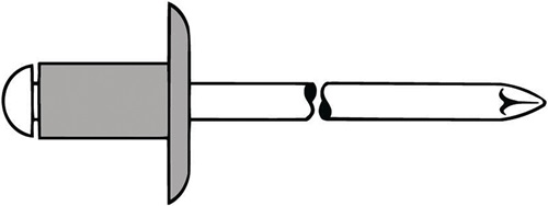 GESIPA Blindniet Nietschaft dxl 4,0x12,0mm K12 Alu/Stahl 500 St.GESIPA