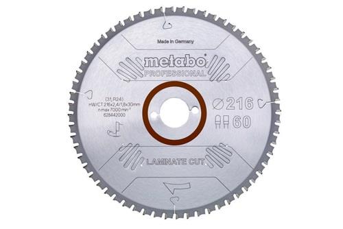 METABO Kreissägeblatt laminate cut professional D216x2,4/1,8xBohrung30mm Z.60 FZ/TZ 0Gr