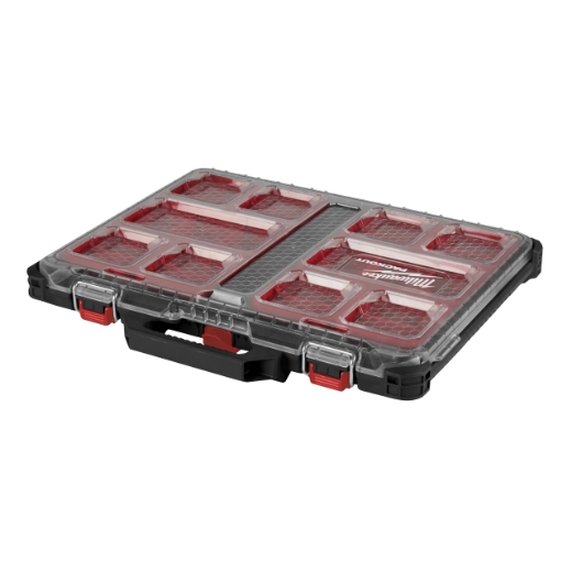 MILWAUKEE 500 x 380 x 65 mm PACKOUT Organiser Slim, inkl. Sortierboxen