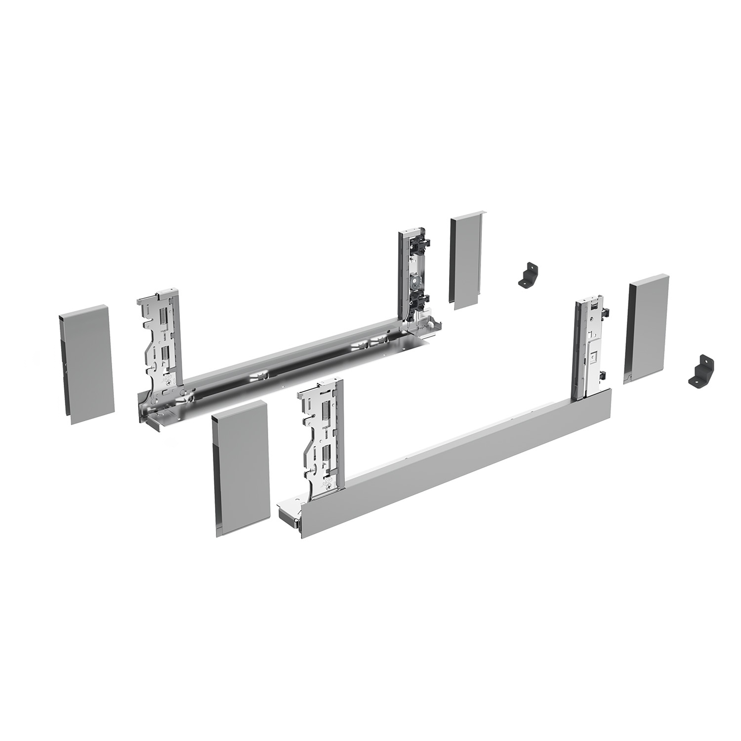 HETTICH AvanTech YOU Set Inlayzarge, Höhe 187 mm x NL 400 mm, silber, links und rechts, 9353284