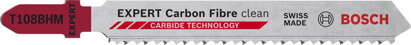 BOSCH EXPERT ‘Carbon Fiber Clean’ T 108 BHM Stichsägeblatt, 3 Stück. Für Stichsägen