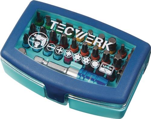 TECWERK Bitsortiment 32-tlg.Schlitz/PH/PZD/TX/TX-BO/6Kt.TECWERK
