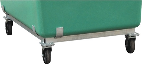 CEMO Rollengestell f.GFK-Behälter 1100l verz.m.4 Lenkrollen