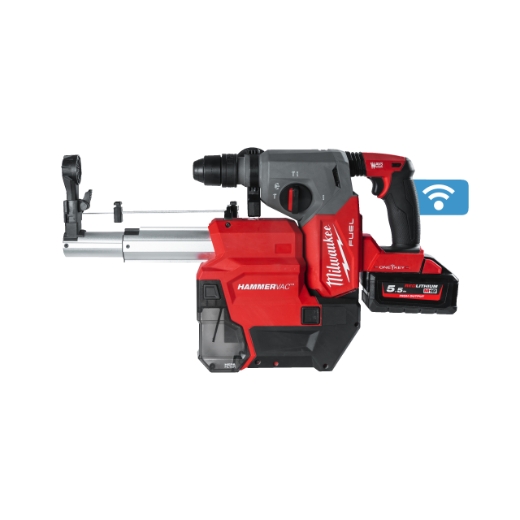 MILWAUKEE ONE KEY™ Akku-Kombihammer + Staubabsaugung M18ONEFHXDEL-552C