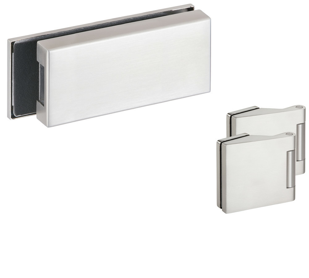 HERMAT Glastür Gegenkasten TREVISO 6074/6325.GKP, mit Bändern Edelstahl