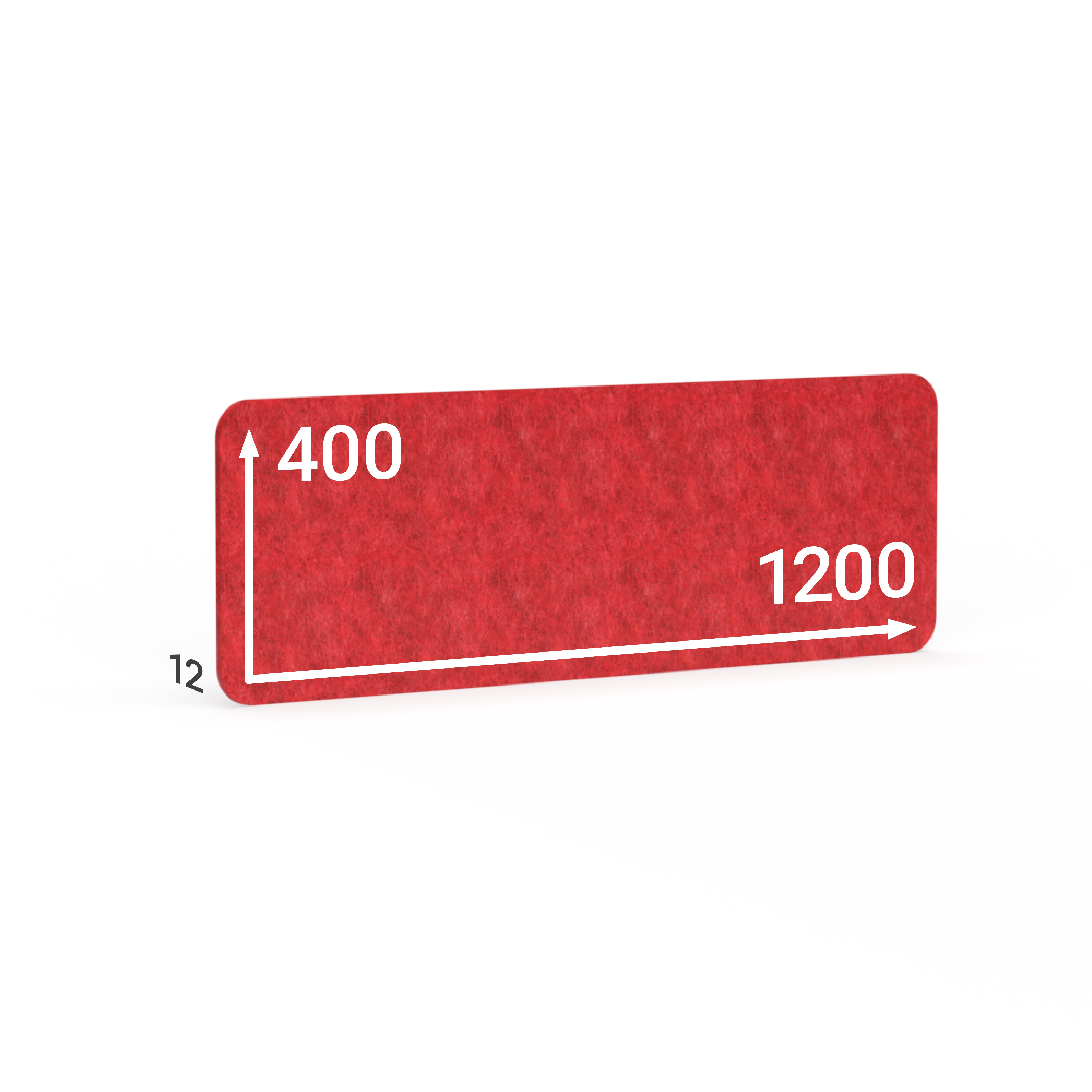 BMB AKUSTIX Vario eco, HxBxS: 400x1200x12 mm, Rot, AV25