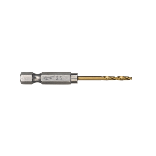 MILWAUKEE 2,5 x 62 mm SHOCKWAVE Metallbohrer HSS-G RED HEX Titan 1/4" 10er Pack