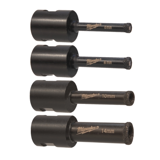 MILWAUKEE 4-teiliges Set Diamantbohrer DIAMOND MAX M14