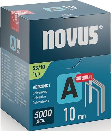 NOVUS Feindrahtklammer A Typ 53 Klammer-B.11,3mm 10mm 0,75mm superhart 5000 St.NOVUS