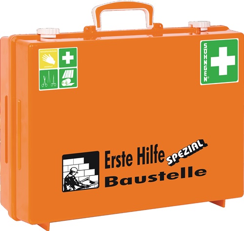 SÖHNGEN Erste Hilfe Koffer Beruf SPEZIAL Baustelle B400xH300xT150ca.mm orange SÖHNGEN