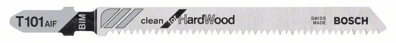 BOSCH Stichsägeblatt T 101 AIF Clean for Hard Wood, 3er-Pack