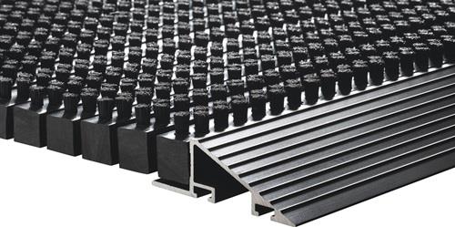 Nordwest Fußmatte Alu-Anlaufkante schwarz/schwarz PP/Alu L500xB800xS22mm