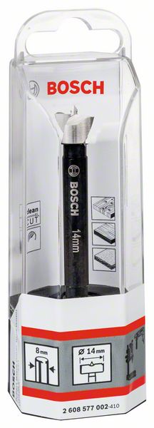 BOSCH Forstnerbohrer, DIN 7483 G, 14 x 90 mm, d 8 mm, toothed-edge