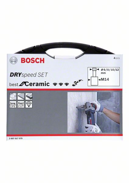 BOSCH Diamanttrockenbohrer-Set Dry Speed, 4-teilig, 6 - 12 mm