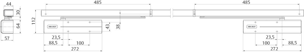 effeff Gleitschiene DCG-23-10, Aluminium