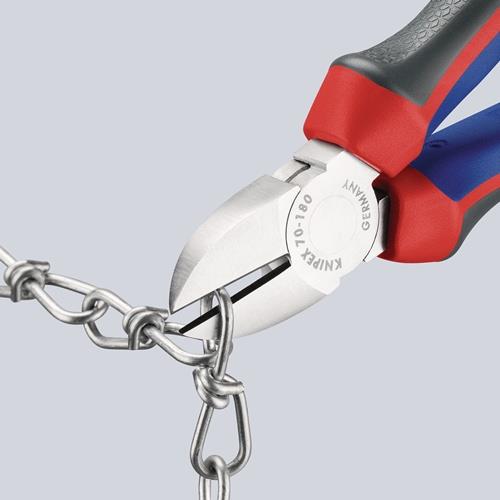 KNIPEX Seitenschneider L.180mm Kopf pol.Comfort-Griffe max.2,5mm KNIPEX