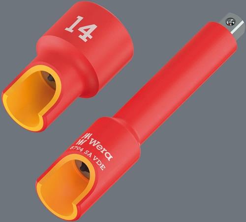 WERA Steckschlüsseleinsatz 8790 A VDE 1/4 Zoll SW 14mm L.41mm WERA