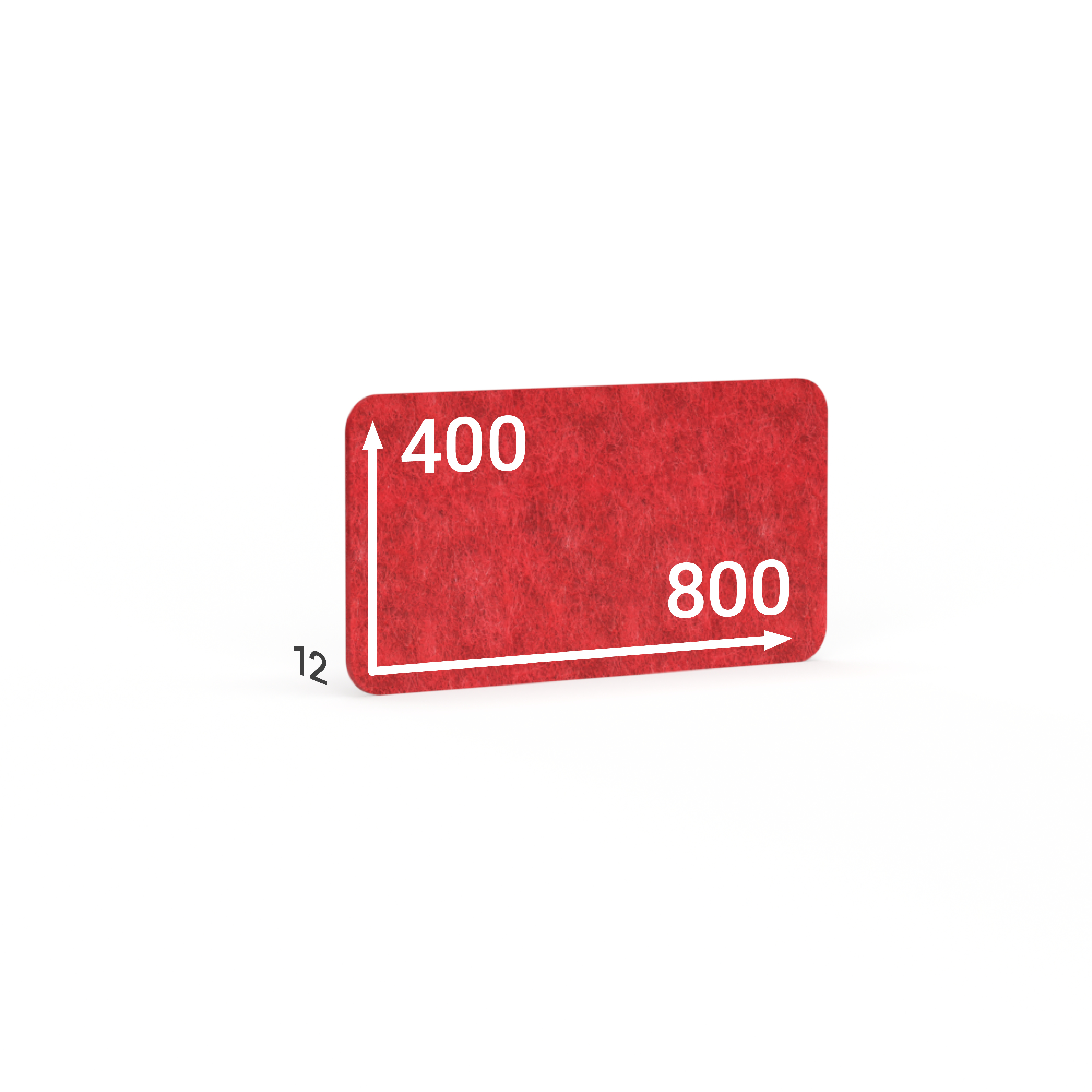 BMB AKUSTIX Vario eco, HxBxS: 400x800x12 mm, Rot, AV25