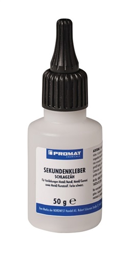 PROMAT Sekundenkleber schlagzäh 50g schwarz Flasche PROMAT CHEMICALS
