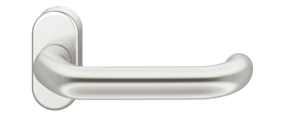 FSB FH Drücker-Halbgarnitur ohne Schlüsselrosette 06 1146, oval, VK 9 mm, Aluminium  9 mm