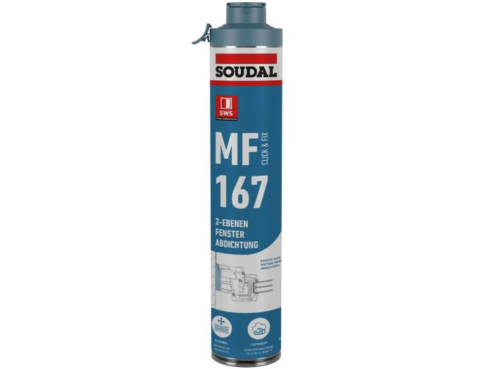 Soudal MF Füll- und Dämmstoff 167 Click & Fix, 750ml, hellgrau