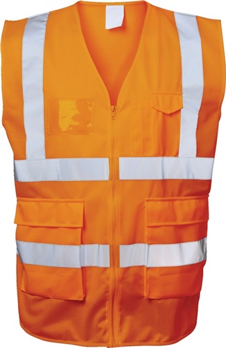 FELDTMANN Warnweste EWALD Gr.XL orange EN ISO 20471 Kl.EN ISO 13688 SAFESTYLE