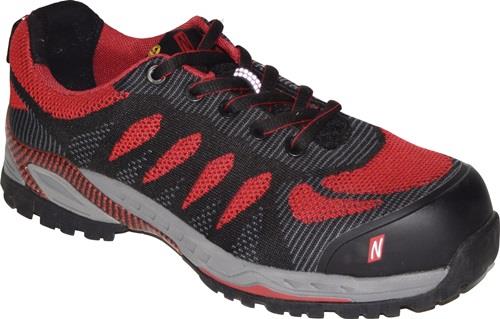 NITRAS Sicherheitsschuh PRO STEP Gr.44 W.11 schwarz/rot S1P SRC EN ISO 20345,EN 61340-4