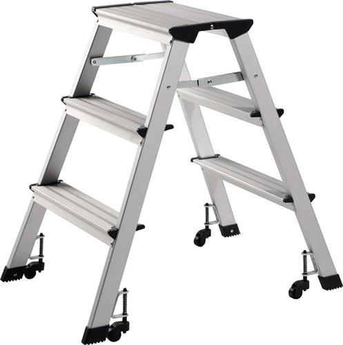 Nordwest Klapptritt Stufen 3 Plattform-H.630mm Alu.fahrbar