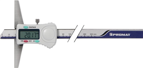 PROMAT Tiefenmessschieber DIN 862 300mm dig.ger.Schiene PROMAT