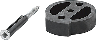 HOPPE® Unterlage für Türpuffer/-stopper F E484, Kunststoff -  schwarz