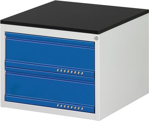 PROMAT Schubladenschrank BK 650 H460xB580xT650mm grau/blau Schubl.Einfachauszug PROMAT