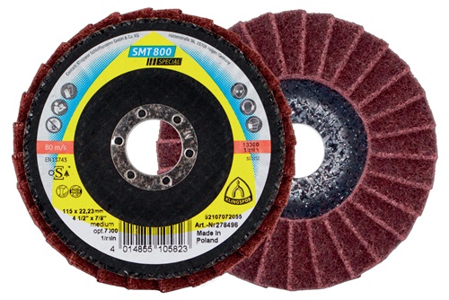 KLINGSPOR Fächerscheibe SMT 800 D.115mm K.medium 12Grad gewölbt INOX NK KLINGSPOR KLINGSPOR Fächerscheibe SMT 800 D.115mm K.medium 12Grad gewölbt INOX NK KLINGSPOR