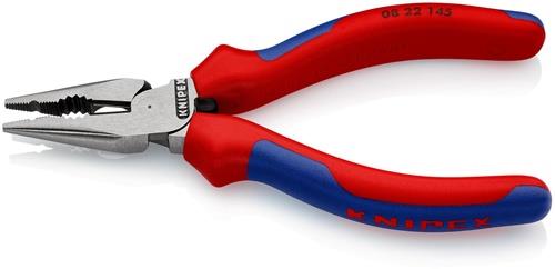 KNIPEX Spitzkombizange L.145mm pol.Mehrkomp.-Hülle schwarz atram.KNIPEX