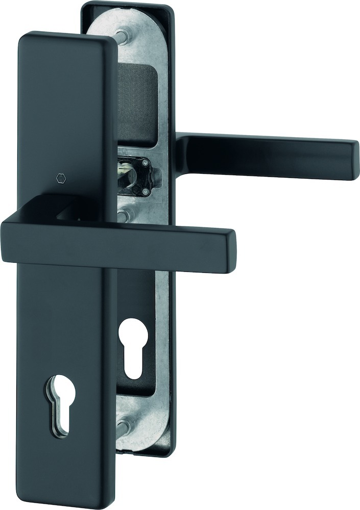 HOPPE® Schutz-Drückergarnitur mit Langschild Austin 1769/2221/2210, 10/92 mm, Aluminium, 11758569