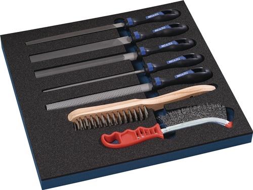 TECWERK Werkzeugmodul 7-tlg.2/3-Modul Feilen,Drahtbürsten TECWERK