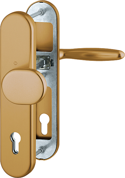 HOPPE® Schutz-Wechselgarnitur mit Langschild Verona 86G/3331/3310/1510, 10/92 mm, Aluminium, 3667601