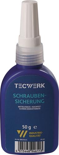 TECWERK Schraubensicherung 50g hf.mv.grün Flasche TECWERK