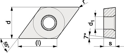 PROMAT Wendeschneidplatte DCMT 11T304-M UNI35 Bearb.mittel PROMAT