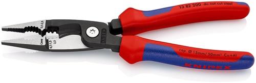 KNIPEX Elektroinstallationszange L.200mm pol.Mehrkomp.-Hülle o.Öffnungsf.KNIPEX