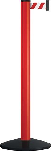 VIA GUIDE Gurtpfosten einfach D83xH970mm rot Gurt rot/weiß Fuß VG VIA GUIDE