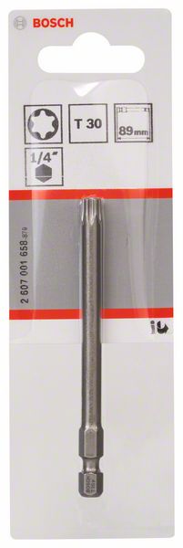 BOSCH Schrauberbit Extra-Hart T30, 89 mm, 1er-Pack