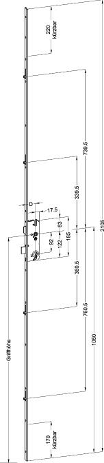 WINKHAUS Mehrfachverriegelung STV U2460 R4, 10/92, umstellbare Falle, Stahl