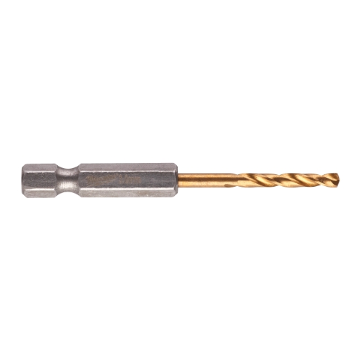 MILWAUKEE 3,0 x 65 mm SHOCKWAVE Metallbohrer HSS-G RED HEX Titan 1/4"