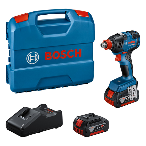 BOSCH Akku-Drehschlagschrauber GDX 18V-200 mit 2x Akku GBA 18V 4.0Ah in L-Case