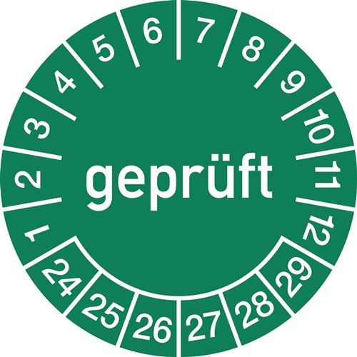 Nordwest Mehrjahresprüfplakette D.15mm gepr.2024-2029 Folie Btl.a 100 St.