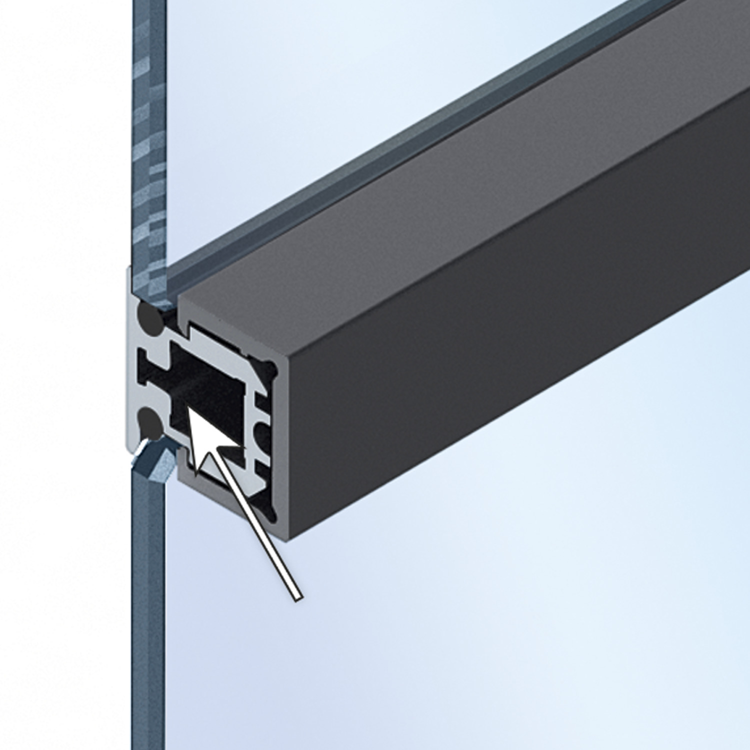 HETTICH Glas-Mittelprofil,