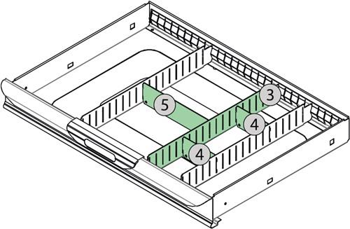 PROMAT Schubladenunterteilungsmaterial 4-tlg.Erweiterungsset 1 PROMAT