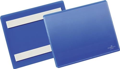 Etikettentasche B148xH105mm blau selbstkl.50St./Pack DURABLE